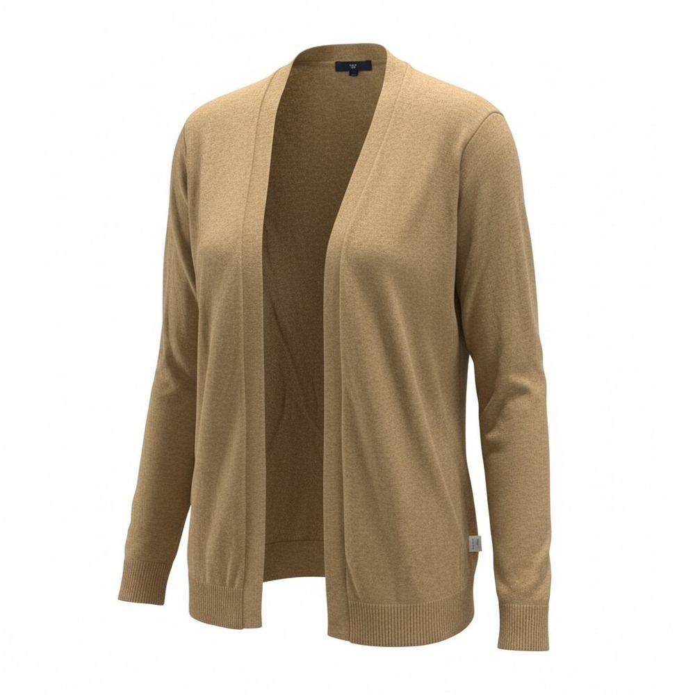 Gap Womens XL‎ Open Front Cardigan Camel Tan Cotton Blend Knit Cozy Layering